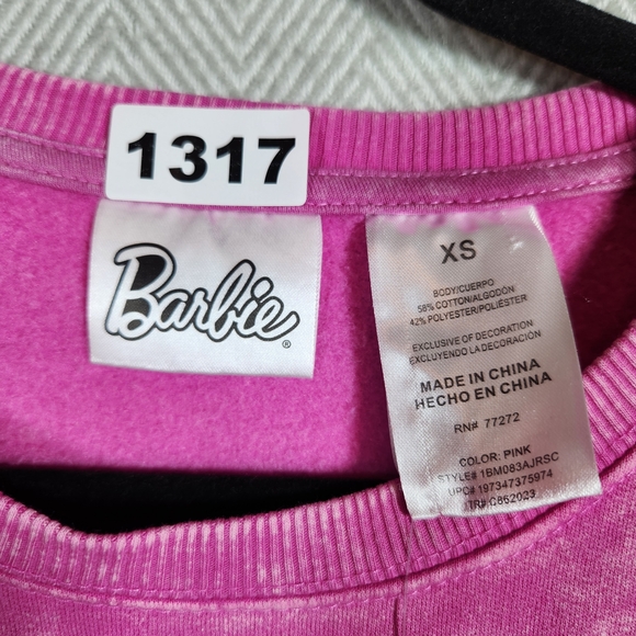 Barbie Pink Embroidered XS Sweatshirt New With Tags - Picture 2 of 11